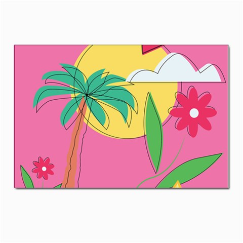Ocean Watermelon Vibes Summer Surfing Sea Fruits Organic Fresh Beach Nature Postcards 5  x 7  (Pkg of 10) from UrbanLoad.com Front