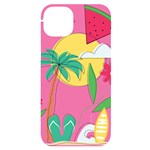 Ocean Watermelon Vibes Summer Surfing Sea Fruits Organic Fresh Beach Nature iPhone 14 Plus Black UV Print Case