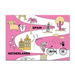 Roadmap Trip Europe Italy Spain France Netherlands Vine Cheese Map Landscape Travel World Journey Sticker A4 (10 pack)