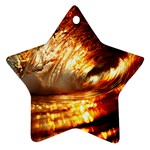 Wave Art Mood Water Sea Beach Ornament (Star)