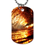 Wave Art Mood Water Sea Beach Dog Tag (Two Sides)