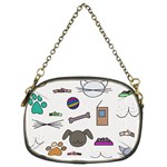 Cat Dog Pet Doodle Cartoon Sketch Cute Kitten Kitty Animal Drawing Pattern Chain Purse (Two Sides)