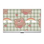 Bear Cartoon Pattern Strawberry Rainbow Nature Animal Cute Design Business Card Holder