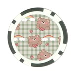 Bear Cartoon Pattern Strawberry Rainbow Nature Animal Cute Design Poker Chip Card Guard