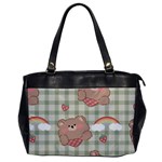 Bear Cartoon Pattern Strawberry Rainbow Nature Animal Cute Design Oversize Office Handbag