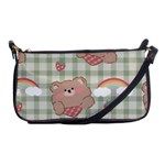 Bear Cartoon Pattern Strawberry Rainbow Nature Animal Cute Design Shoulder Clutch Bag