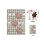 Bear Cartoon Pattern Strawberry Rainbow Nature Animal Cute Design Playing Cards Single Design (Mini)