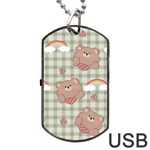 Bear Cartoon Pattern Strawberry Rainbow Nature Animal Cute Design Dog Tag USB Flash (Two Sides)