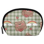 Bear Cartoon Pattern Strawberry Rainbow Nature Animal Cute Design Accessory Pouch (Large)