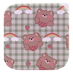 Bear Cartoon Pattern Strawberry Rainbow Nature Animal Cute Design Stacked food storage container
