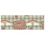 Bear Cartoon Pattern Strawberry Rainbow Nature Animal Cute Design Banner and Sign 12  x 4 