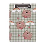 Bear Cartoon Pattern Strawberry Rainbow Nature Animal Cute Design A5 Acrylic Clipboard