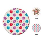 Abstract Art Pattern Colorful Artistic Flower Nature Spring Playing Cards Single Design (Round)