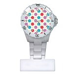 Abstract Art Pattern Colorful Artistic Flower Nature Spring Plastic Nurses Watch