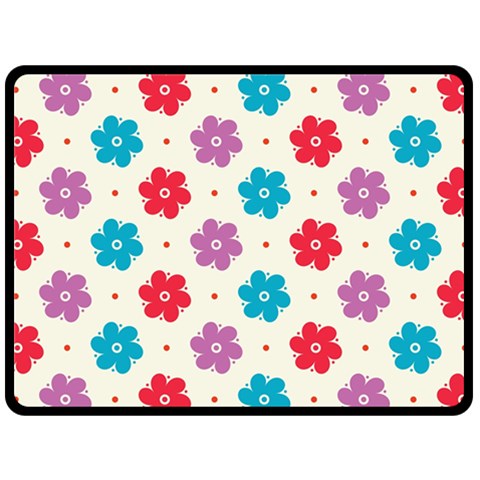 Abstract Art Pattern Colorful Artistic Flower Nature Spring Two Sides Fleece Blanket (Large) from UrbanLoad.com 80 x60  Blanket Front