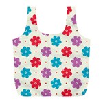Abstract Art Pattern Colorful Artistic Flower Nature Spring Full Print Recycle Bag (L)