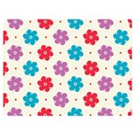 Abstract Art Pattern Colorful Artistic Flower Nature Spring Two Sides Premium Plush Fleece Blanket (Baby Size)