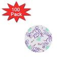Fish Lilies Sea Aquatic Flowers Algae Bubble Animal Wildlife Nature Ocean 1  Mini Buttons (100 pack) 