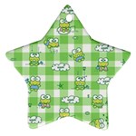 Frog Cartoon Pattern Cloud Animal Cute Seamless Ornament (Star)