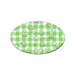 Frog Cartoon Pattern Cloud Animal Cute Seamless Sticker Oval (100 pack)