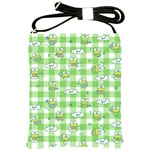 Frog Cartoon Pattern Cloud Animal Cute Seamless Shoulder Sling Bag