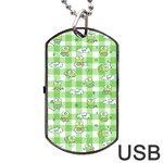 Frog Cartoon Pattern Cloud Animal Cute Seamless Dog Tag USB Flash (Two Sides)