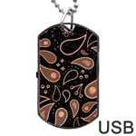 Background Beautiful Decorative Wallpaper Decor Backdrop Digital Graphic Design Trends Unique Style Dog Tag USB Flash (One Side)