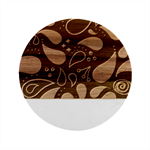 Background Beautiful Decorative Wallpaper Decor Backdrop Digital Graphic Design Trends Unique Style Marble Wood Coaster (Round)