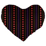 Beautiful Digital Graphic Unique Style Standout Graphic Large 19  Premium Flano Heart Shape Cushions