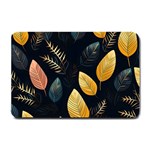 Gold Yellow Leaves Fauna Dark Background Dark Black Background Black Nature Forest Texture Wall Wall Small Doormat