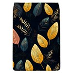 Gold Yellow Leaves Fauna Dark Background Dark Black Background Black Nature Forest Texture Wall Wall Removable Flap Cover (S)