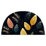 Gold Yellow Leaves Fauna Dark Background Dark Black Background Black Nature Forest Texture Wall Wall Anti Scalding Pot Cap