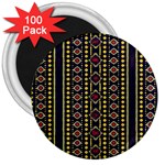 Background Art Pattern Design 3  Magnets (100 pack)