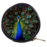 Peacock Bird Feathers Pheasant Nature Animal Texture Pattern Mini Makeup Bag