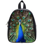 Peacock Bird Feathers Pheasant Nature Animal Texture Pattern School Bag (Small)
