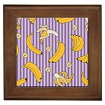 Pattern Bananas Fruit Tropical Seamless Texture Graphics Framed Tile