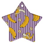 Pattern Bananas Fruit Tropical Seamless Texture Graphics Star Ornament (Two Sides)