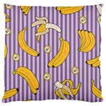 Pattern Bananas Fruit Tropical Seamless Texture Graphics Large Cushion Case (Two Sides)