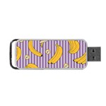 Pattern Bananas Fruit Tropical Seamless Texture Graphics Portable USB Flash (One Side)