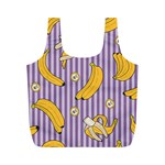 Pattern Bananas Fruit Tropical Seamless Texture Graphics Full Print Recycle Bag (M)