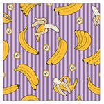 Pattern Bananas Fruit Tropical Seamless Texture Graphics Square Satin Scarf (36  x 36 )