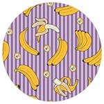 Pattern Bananas Fruit Tropical Seamless Texture Graphics Round Trivet
