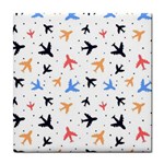 Airplane Pattern Plane Aircraft Fabric Style Simple Seamless Tile Coaster
