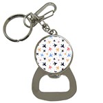 Airplane Pattern Plane Aircraft Fabric Style Simple Seamless Bottle Opener Key Chain
