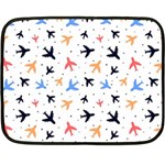 Airplane Pattern Plane Aircraft Fabric Style Simple Seamless Two Sides Fleece Blanket (Mini)