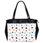 Airplane Pattern Plane Aircraft Fabric Style Simple Seamless Oversize Office Handbag (2 Sides)