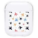 Airplane Pattern Plane Aircraft Fabric Style Simple Seamless Hard PC AirPods 1/2 Case