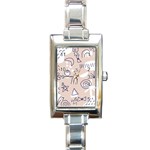 Abstract Leaf Nature Natural Beautiful Summer Pattern Rectangle Italian Charm Watch