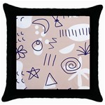 Abstract Leaf Nature Natural Beautiful Summer Pattern Throw Pillow Case (Black)
