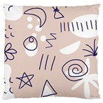 Abstract Leaf Nature Natural Beautiful Summer Pattern Large Premium Plush Fleece Cushion Case (One Side)